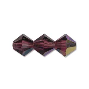 Cz3 Bicone Amethyst AB - Click Image to Close