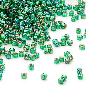 11D-4565 Silver Lined Emerald Green Rainbow